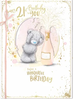 Me To You Tatty Teddy Large Luxury Boxed Handmade 21st Birthday Card