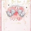 Me to You Tatty Teddy Luxury Boxed Birthday Greeting Card To The One I Love Bears On A Swing 8x10ins
