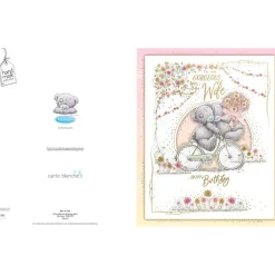 Me to You Tatty Teddy Luxury Boxed Handmade Birthday Card 'To My Gorgeous Wife' 8 x 10"