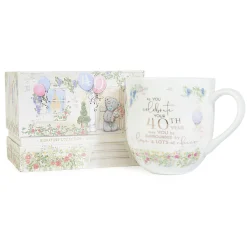 Me to You Tatty Teddy Luxury New Bone China Mug In Foil Inlaid Box 40th Birthday Gift