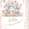 Me to You Tatty Teddy Luxury Handmade Birthday Card For Beautiful Fiancée 18 x 28 cms