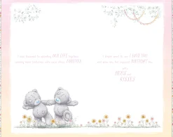 Me to You Tatty Teddy Luxury Handmade Birthday Card For Beautiful Fiancée 18 x 28 cms
