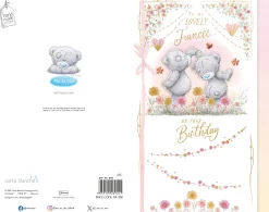 Me to You Tatty Teddy Luxury Handmade Birthday Card For Beautiful Fiancée 18 x 28 cms