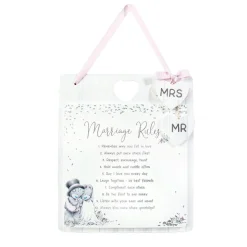 Me to You Tatty Teddy Marriage Rules Plaque