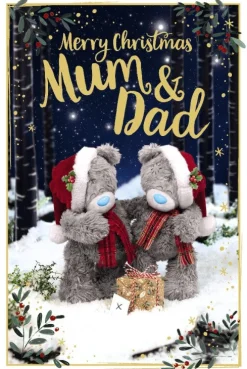 Me to You Tatty Teddy 'Merry Christmas Mum and Dad' 3D Christmas Card