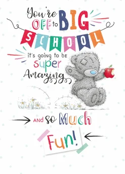Me To You Tatty Teddy 'Off to Big School' Greeting Card 5x7ins ins - Official Collection