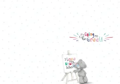 Me To You Tatty Teddy 'Off to Big School' Greeting Card 5x7ins - Official Collection