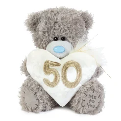 Me to You Tatty Teddy Plush 15cm-High 50th Birthday Bear On Luxury Gift Plinth