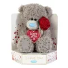 Me to You Tatty Teddy Plush 15cm-High I Love You Bear With Rose On Luxury Gift Plinth - Official Collection