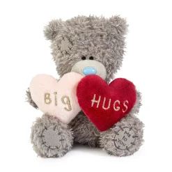Me to You Tatty Teddy Plush 10cm-High Big Hugs Bear With Padded Faux Fur Hearts