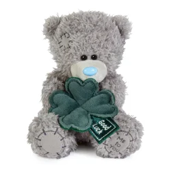 Me to You Tatty Teddy Plush 13cm-High Good Luck Bear With Clover - Official Collection