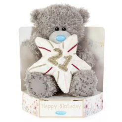 Me to You Tatty Teddy Plush 15cm-High 21st Birthday Bear On Luxury Gift Plinth - Official Collection