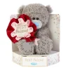 Me to You Tatty Teddy Plush 15cm-High Bear With Best Friend Rosette On Luxury Gift Plinth - Official Collection