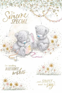Me to You Tatty Teddy Someone Special Handmade Luxury Birthday Greeting Card 6x9ins -