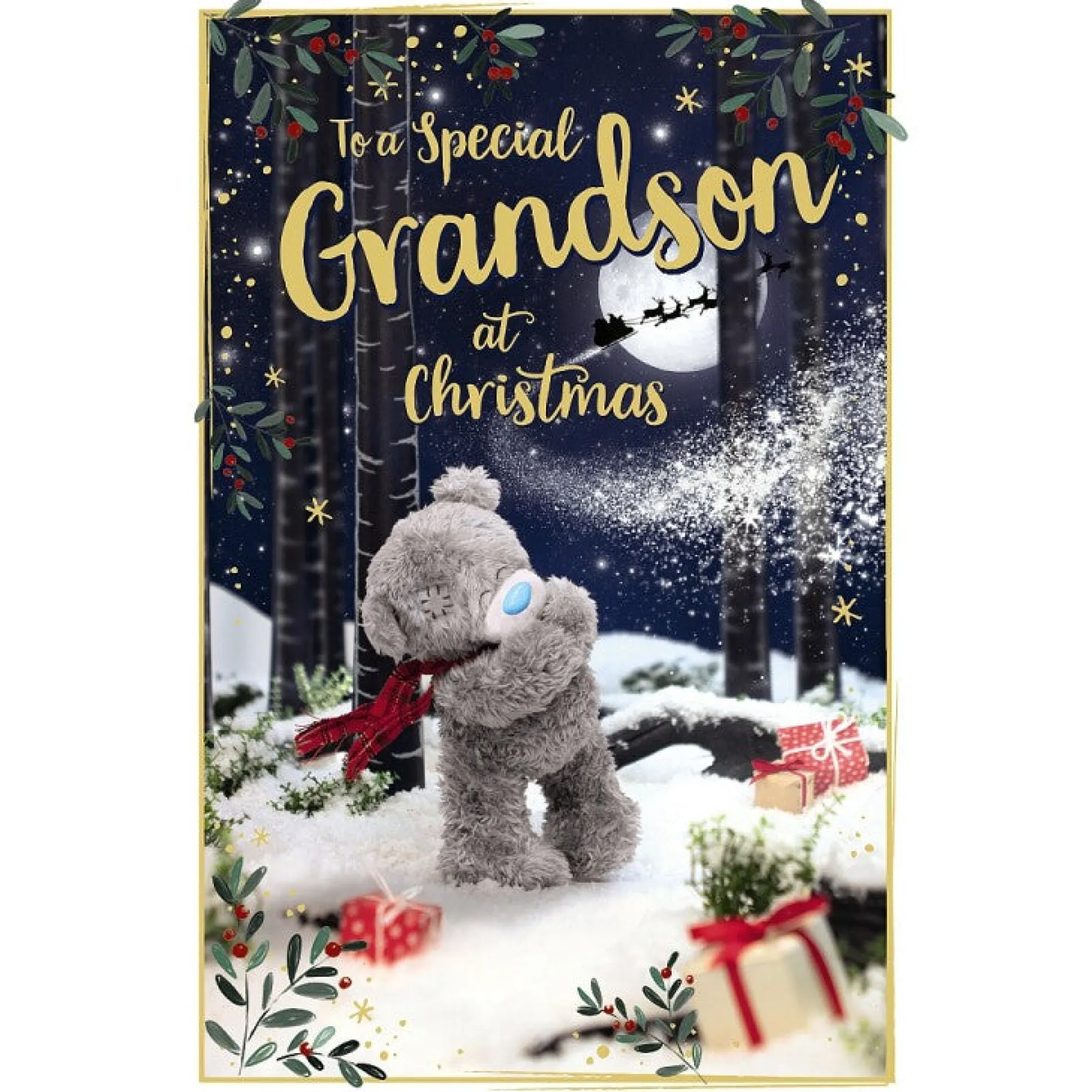 Me to You Tatty Teddy 'Special Grandson' 3D Christmas Card