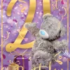 Me To You Tatty Teddy 21st Birthday Card 3D Lenticular Design 6 x 9