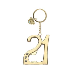 Me to You Tatty Teddy 21st Birthday Gift Set Includes Champagne Glass, Coaster & Keyring In Luxury Gift Box - Signature Collection