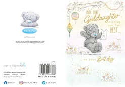 Me to You Tatty Teddy 'To A Brilliant Goddaughter' Cute Greetings Card - Official Collection