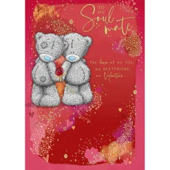 Me to You Tatty Teddy 'To My Soul Mate' Valentine's Day Card, 6x9"