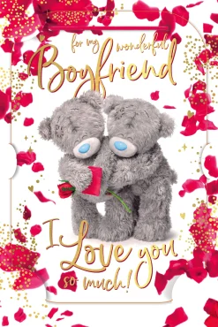 Me to You Tatty Teddy Wonderful Boyfriend 3D Keepsake Birthday Greeting Card 6x6ins - Official Collection