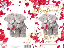Me to You Tatty Teddy Wonderful Boyfriend 3D Keepsake Birthday Greeting Card 6x6ins - Official Collection