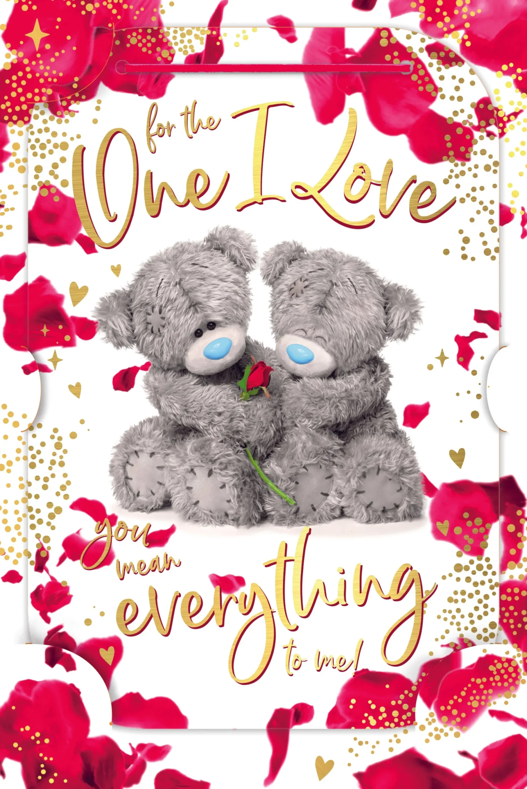 Me to You Tatty Teddy You Mean Everything To Me 3D Keepsake Birthday Greeting Card 6x6ins -