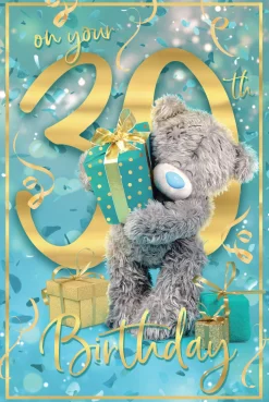 Me to You 30th Bear Holding Gift Greeting Card