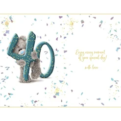 Me to You 40th Birthday Card Tatty Teddy Photo Finish Design