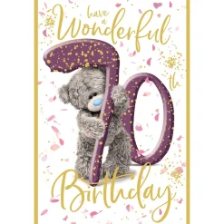 Me to You 70th Birthday Card Tatty Teddy Photo Finish Design