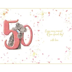 Me to You 50th Birthday Card Tatty Teddy Photo Finish Design