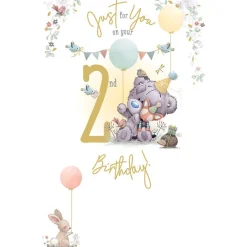 Me to You Tiny Tatty Teddy 'Just For You' 2nd Birthday Card For Boy Or Girl