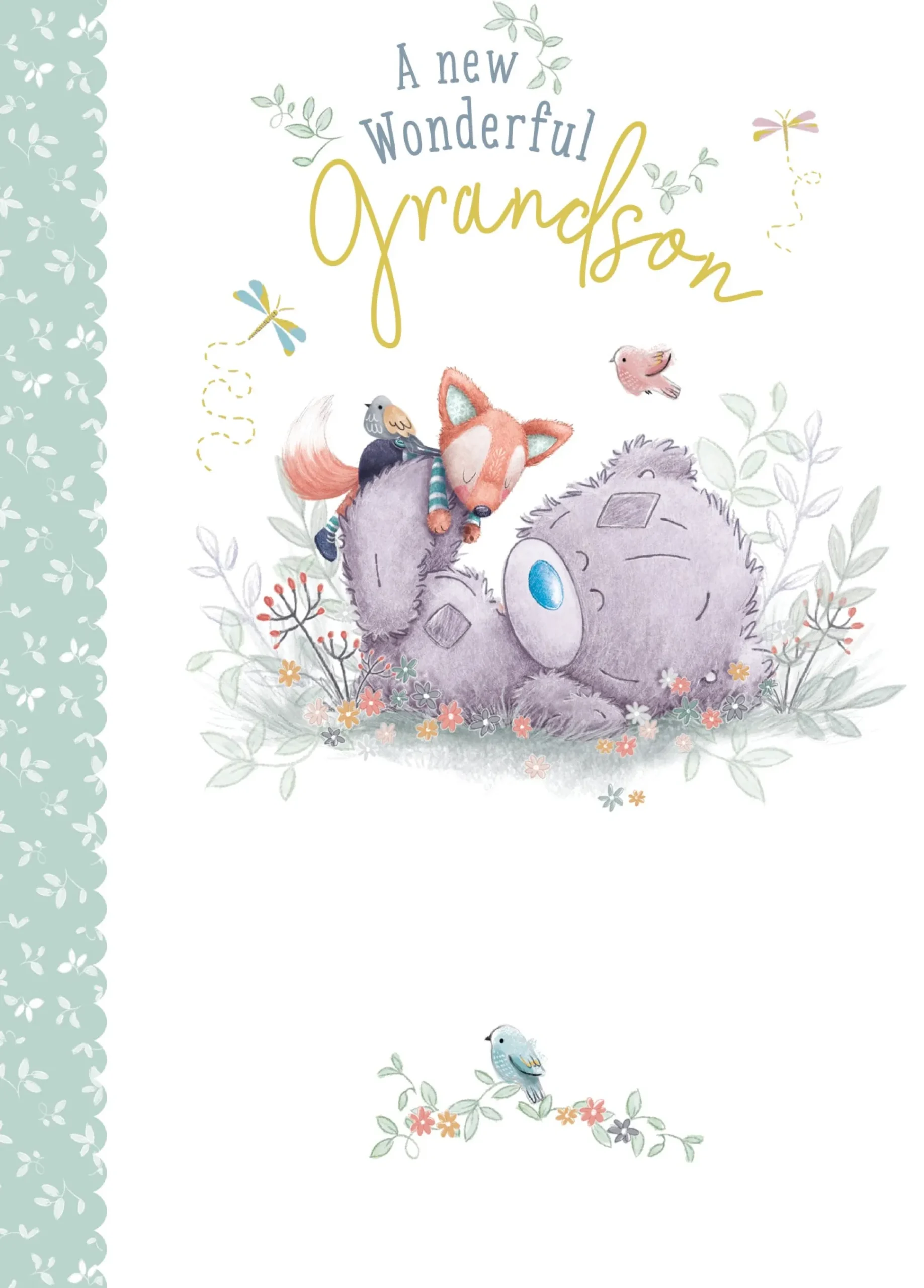 Me to You Tiny Tatty Teddy Grandson Birth Congratulations Card For New Grandparents 5 x 7 inches - Official Collection