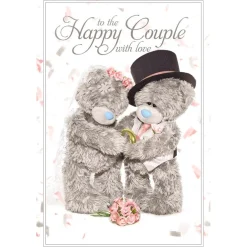 Me to You 'To The Happy Couple' Photo-real Wedding Card, 6x9"