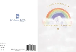 Pet Sympathy Card | Thinking Of You After Loss Of A Pet | Rainbow Design By Wishing Well Studios 5 x 7