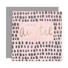 Stunning Foiled Birthday Card For Auntie, With Bespoke Dotty Envelope - Anise Greeting Card by Hotchpotch London Size 6 x 6 inches