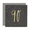 Stunning Foiled Birthday Card For 90th Birthday, With Bespoke Dotty Envelope - Anise Greeting Card by Hotchpotch London Size 6 x 6 inches