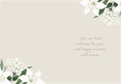 Sympathy Card | Thinking Of You Condolence Card| Lillies Design By Wishing Well Studios 5 x 7"