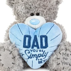 Tatty Teddy Bear Holding 'Dad You're Simply the Best' Heart