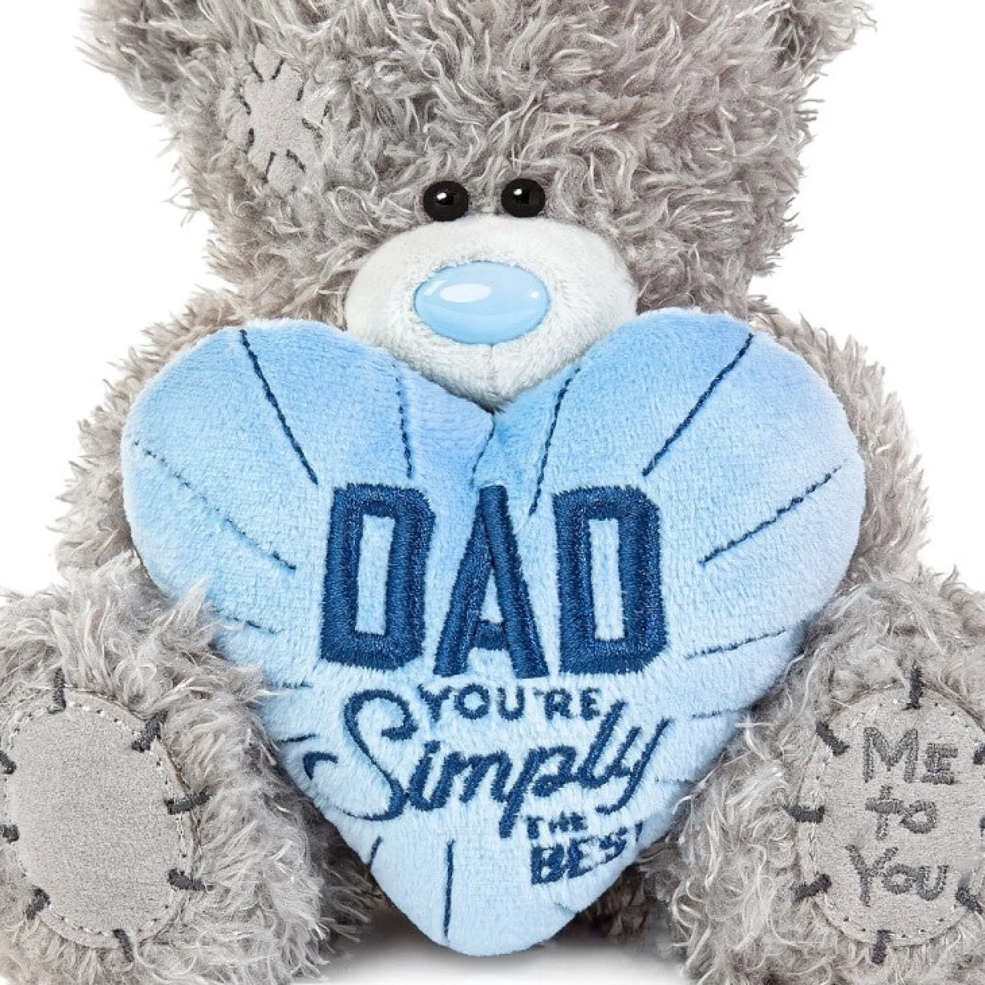 Tatty Teddy Bear Holding 'Dad You're Simply the Best' Heart