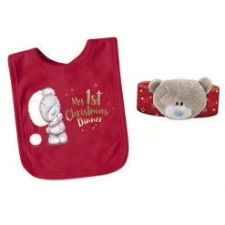 Tiny Tatty Teddy Christmas Bib and Wirst Rattle Set