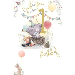 Tiny Tatty Teddy First Birthday Card