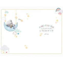 Tiny Tatty Teddy 'Welcome Baby Boy' Card